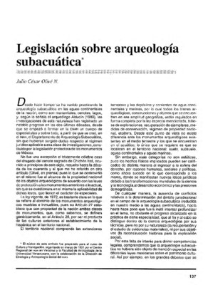 Legislación sobre arqueología subacúatica